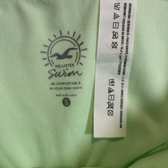 NWOT Hollister 2pc Bikini Swim Set Bathing Suit Padded High-Cut Cheeky LIME GN - Picture 3 of 7